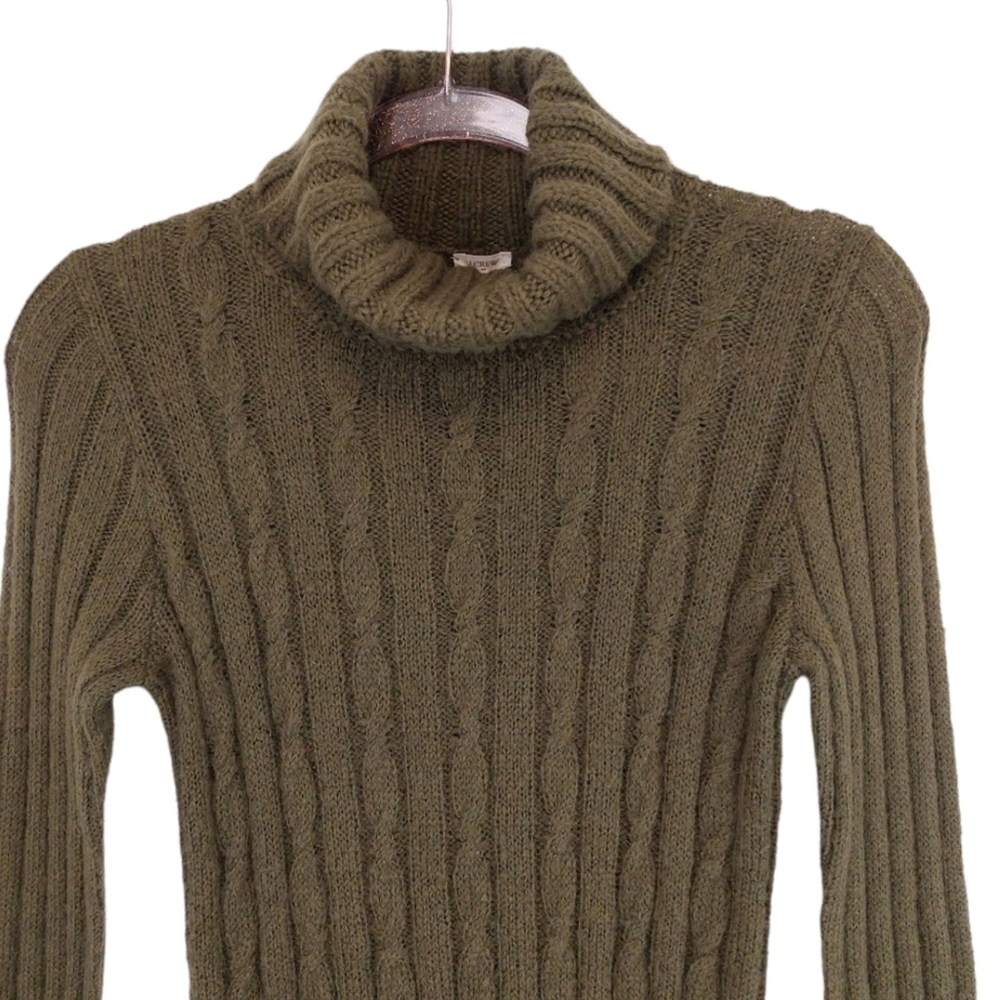 J. Crew Wool Mohair Cable Knit Sweater - Picture 2 of 8